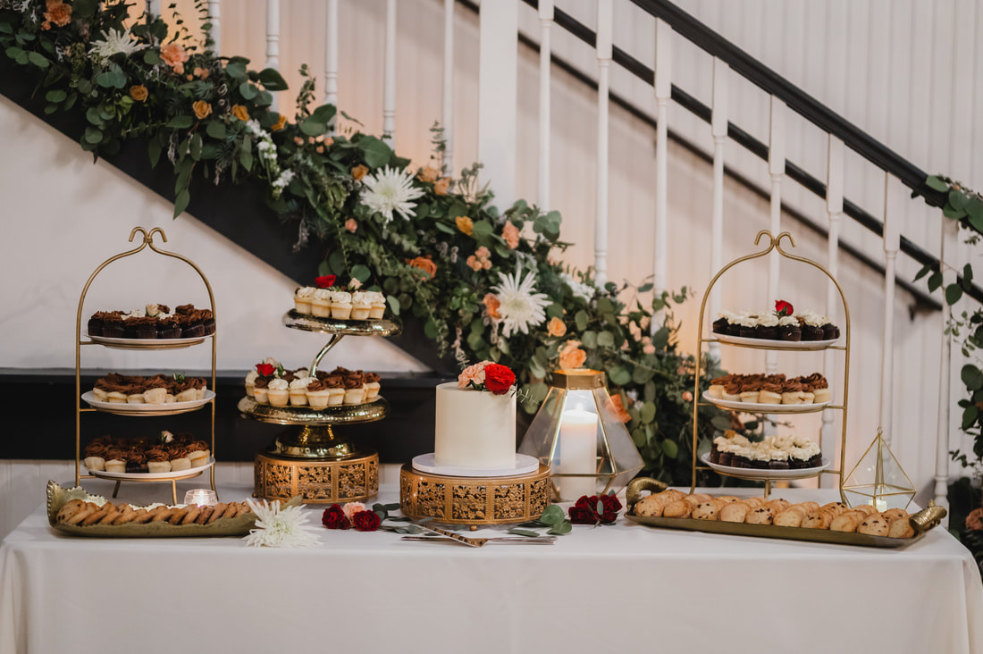 Picture of dessert table. Photo by Kyle Carnes